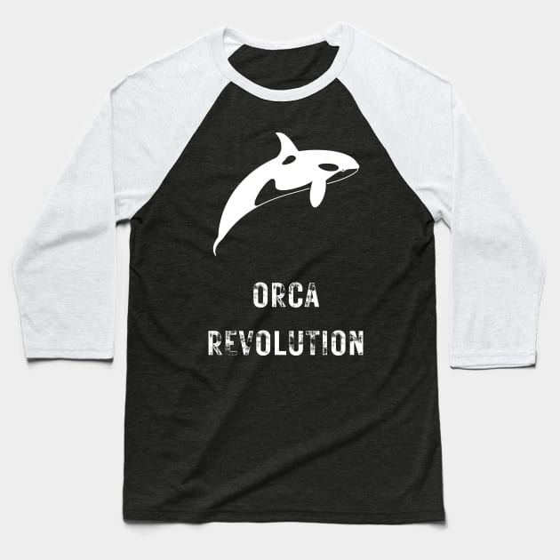 Orca revolution eat the rich Baseball T-Shirt by vaporgraphic